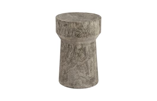 Curved Wood Stool, Thick , Gray Stone, Gray Stone by PHILLIPS COLLECTION