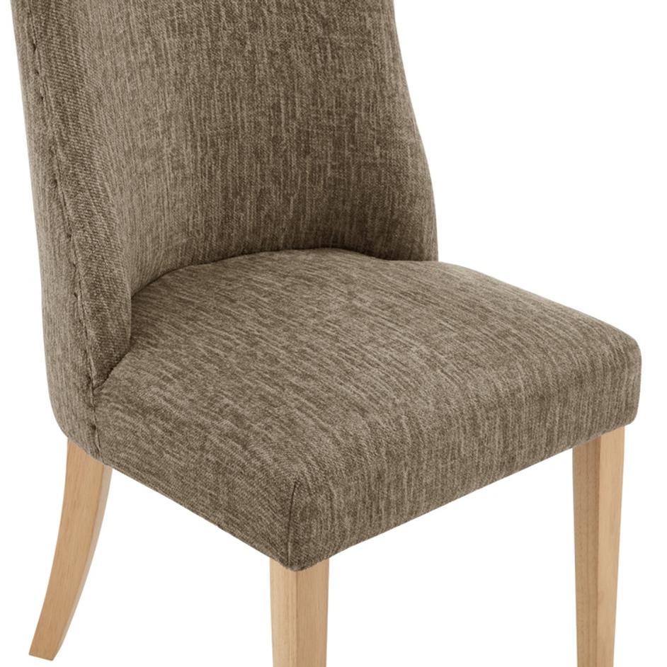 New Paris KD Fabric Dining Side Chair, Pasadena Taupe by New Pacific Direct