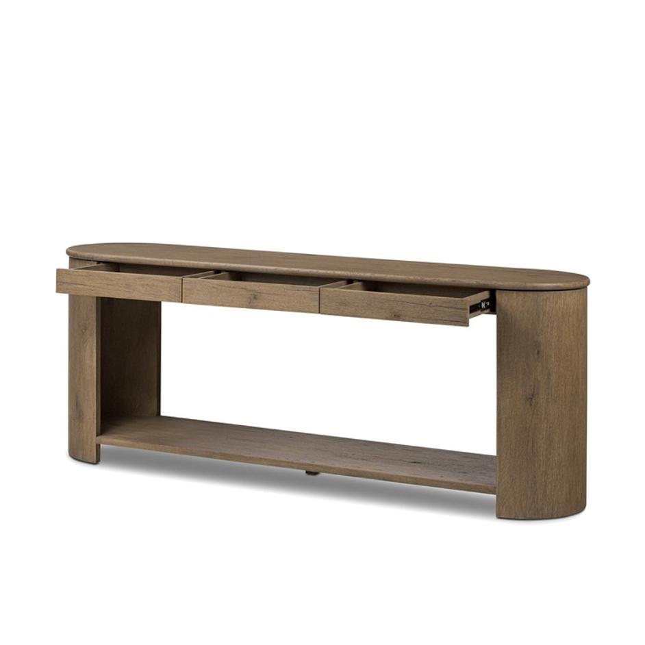 Farrow Console Table - Drifted Oak Veneer by Four Hands