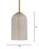 Holt 1-Light Glass Pendant, Taupe by Jamie Young