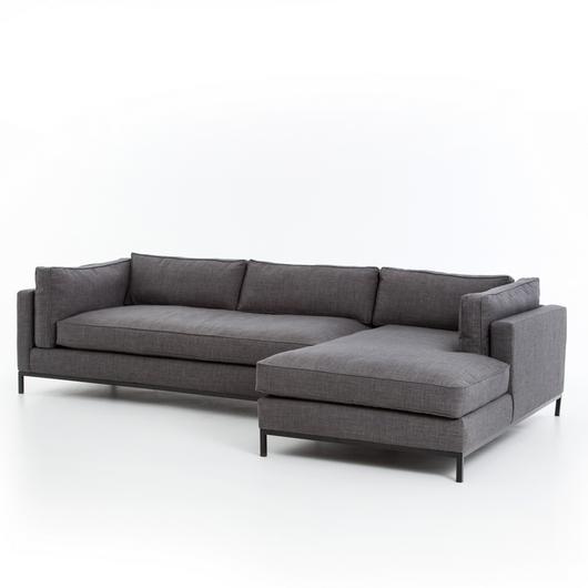 GRAMMERCY 2-PIECE CHAISE SECTIONAL- BENNETT CHARCOAL by FOUR HANDS