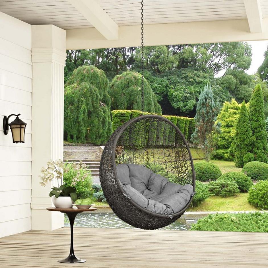 Segreto Outdoor Patio Swing Chair Without Stand In Gray Gray by Modway Furniture