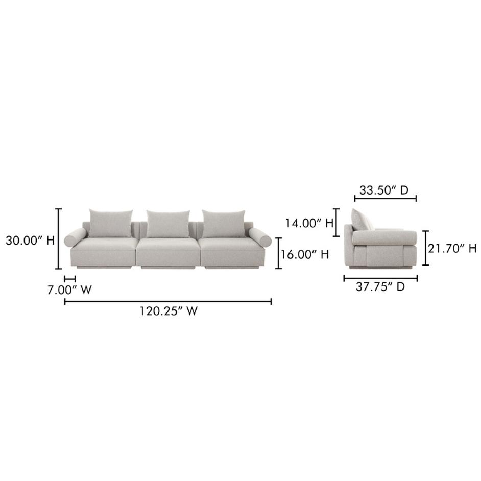 Rosello Modular Sofa Light Grey by Moes Home