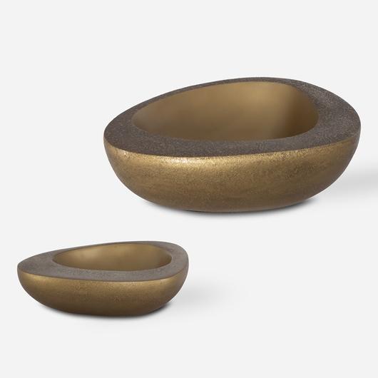 Ovate Brass Bowls, Set Of 2 by Uttermost