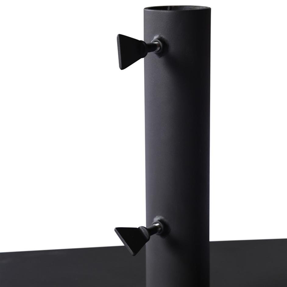 Baska Outdoor Umbrella Stand - Black Stainless Steel by Four Hands