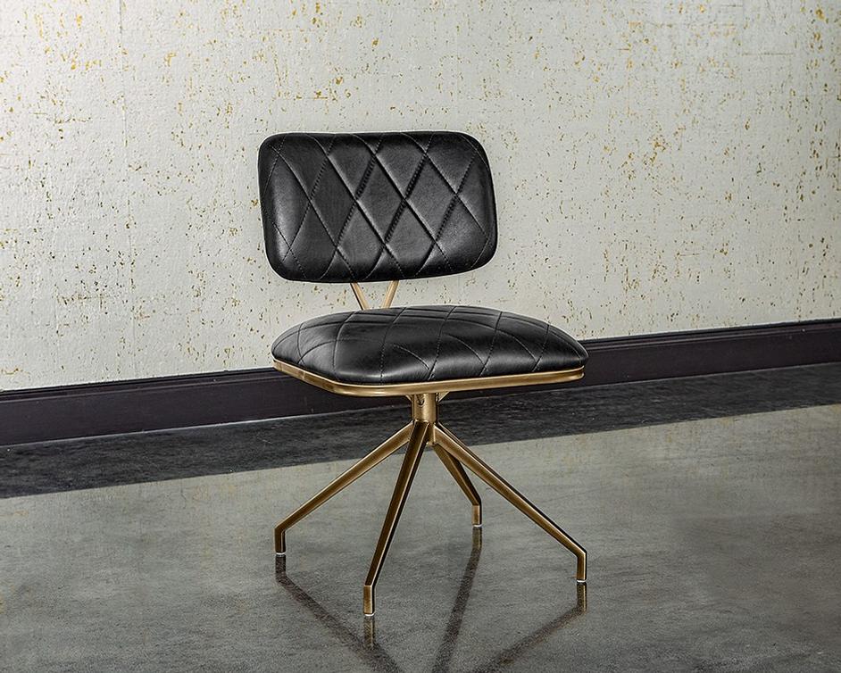 Virtu Swivel Chair - Bravo Black by Sunpan