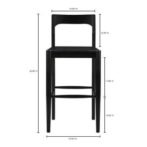 OWING BARSTOOL BLACK by Moes Home