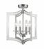 Zander 4 Light Semi Flush Mount in Brushed Nickel Finish by Z-Lite