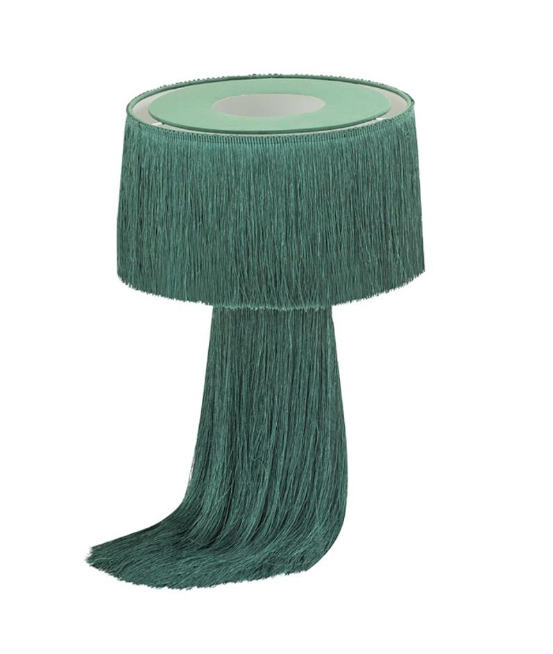 Atolla Emerald Tassel Table Lamp by tov furniture