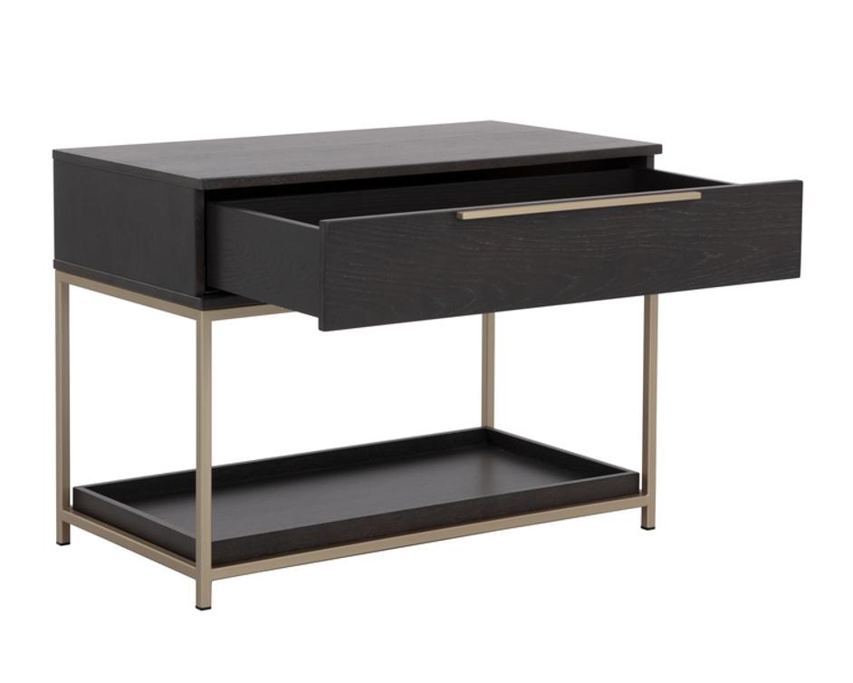 REBEL NIGHTSTAND - LARGE - GOLD - CHARCOAL GREY by Sunpan