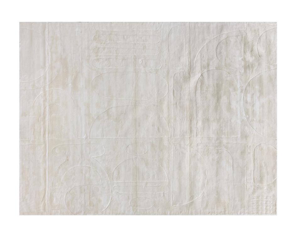 CARUSO HAND-LOOMED RUG - CREAM / IVORY - 9' X 12' by Sunpan