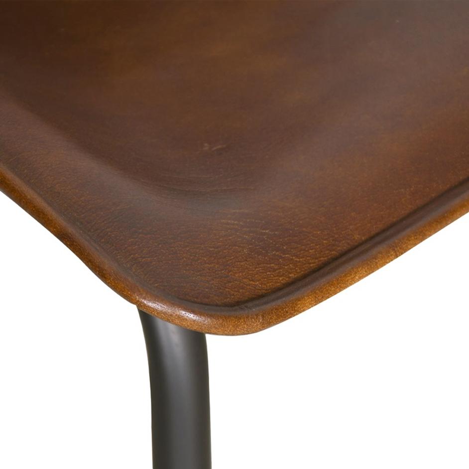 Essex 18" Leather Dining Chair, Antique Whiskey by Home Trends & Design