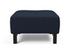 DELUXE EXCESS OTTOMAN in MIXED DANCE BLUE FABRIC WITH Dark Wood LEGS 528 by INNOVATION USA