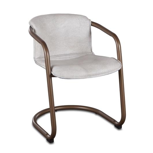 Portofino Leather Dining Chair Vintage White by Home Trends & Design