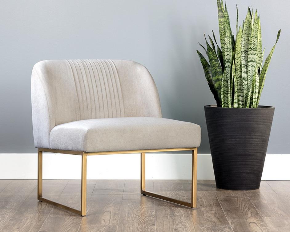 Nevin Lounge Chair - Polo Club Muslin by Sunpan