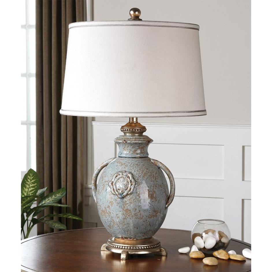 Cancello Blue Glaze Lamp by Uttermost