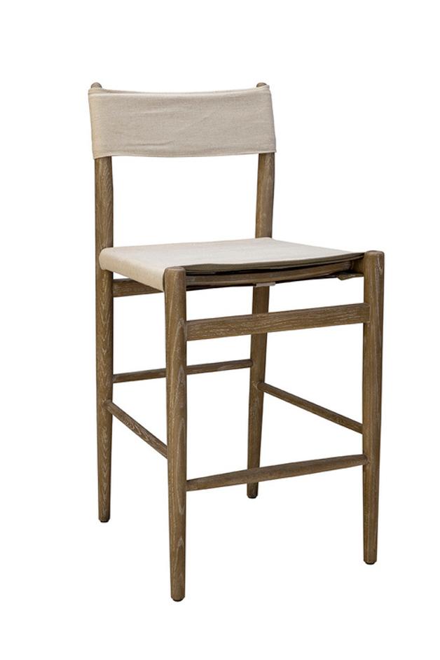 Linen Prescott Counter Stool by Furniture Classics