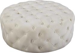 Percy Ottoman/Bench In Cream Velvet by Meridian Furniture