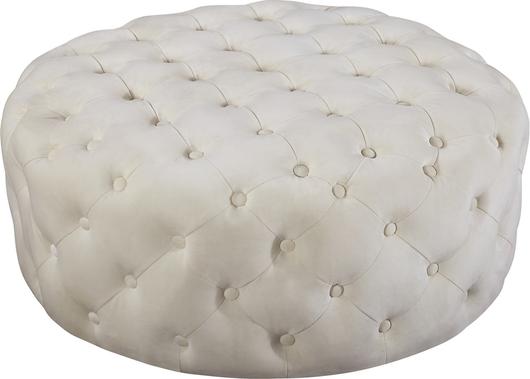 Percy Ottoman/Bench In Cream Velvet by Meridian Furniture