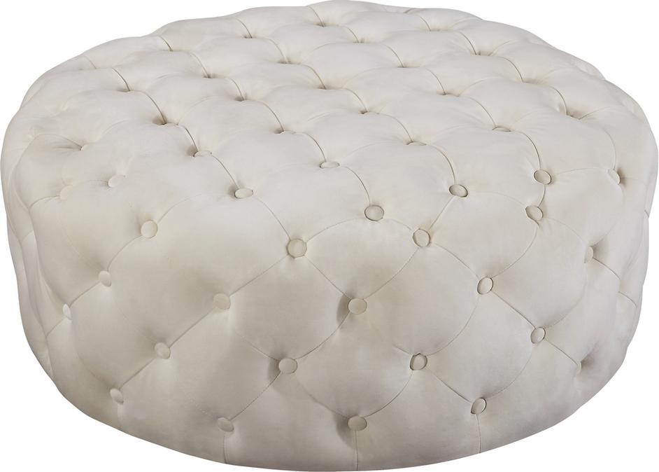 Percy Ottoman/Bench In Cream Velvet by Meridian Furniture