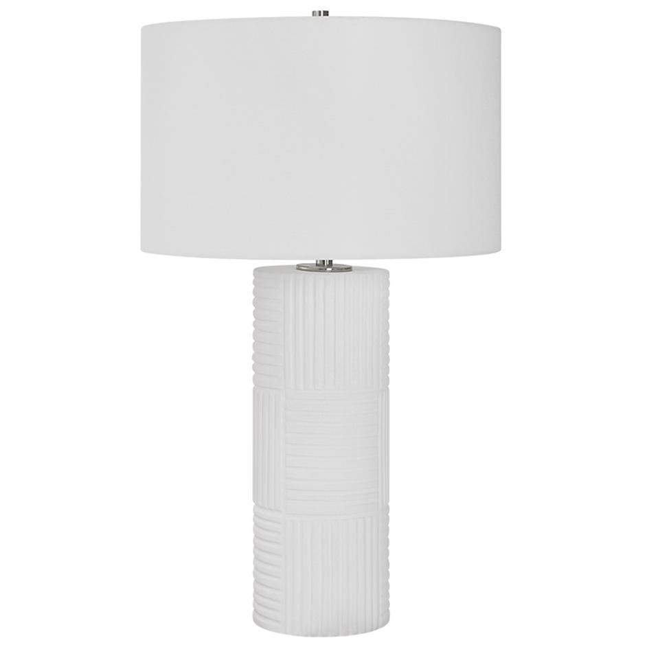 Patchwork White Table Lamp by Uttermost