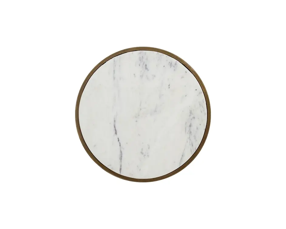 ALICENT END TABLE - WHITE MARBLE by Sunpan