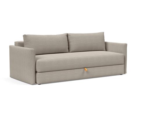 TRIPI QUEEN SLEEPER SOFA W/ARMS in KENYA GRAVEL FABRIC 579 by INNOVATION USA