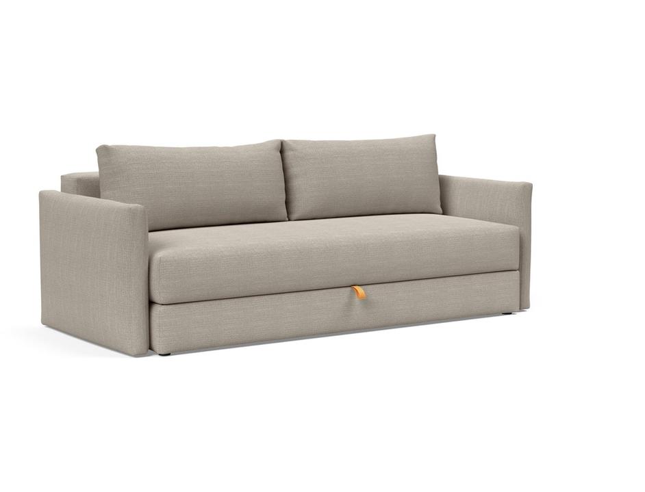 TRIPI QUEEN SLEEPER SOFA W/ARMS in KENYA GRAVEL FABRIC 579 by INNOVATION USA
