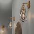 Tear Drop Hanging Wall Sconce, Clear Glass and Antique Brass by Jamie Young