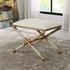 Socialite White Small Bench by Uttermost