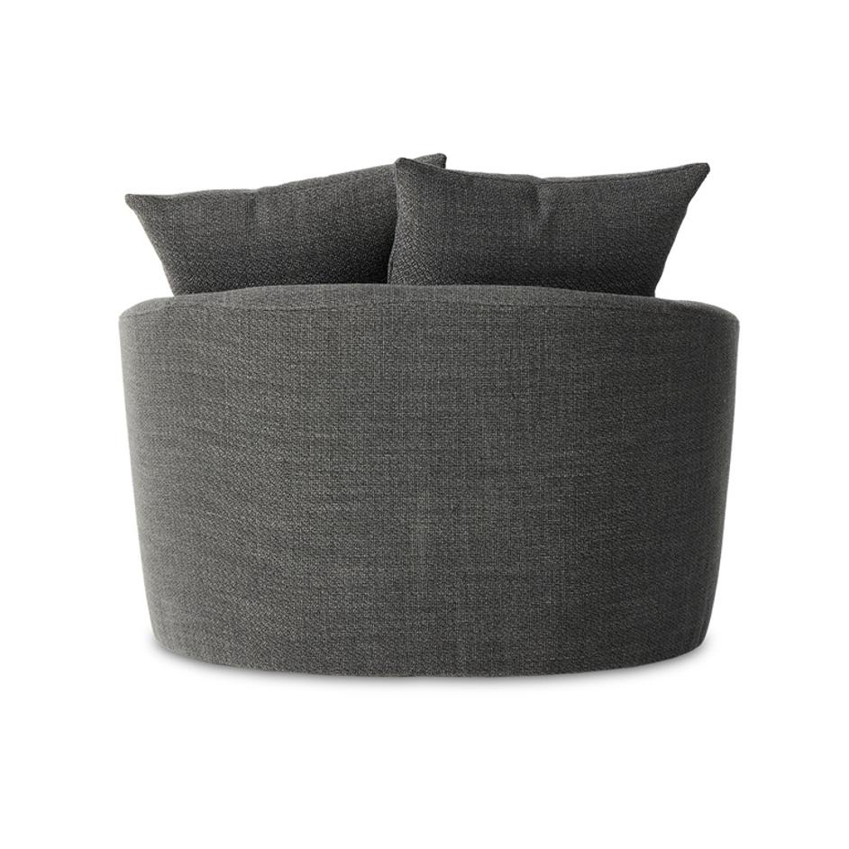 Chloe Swivel Chair In Gibson Smoke by FOUR HANDS