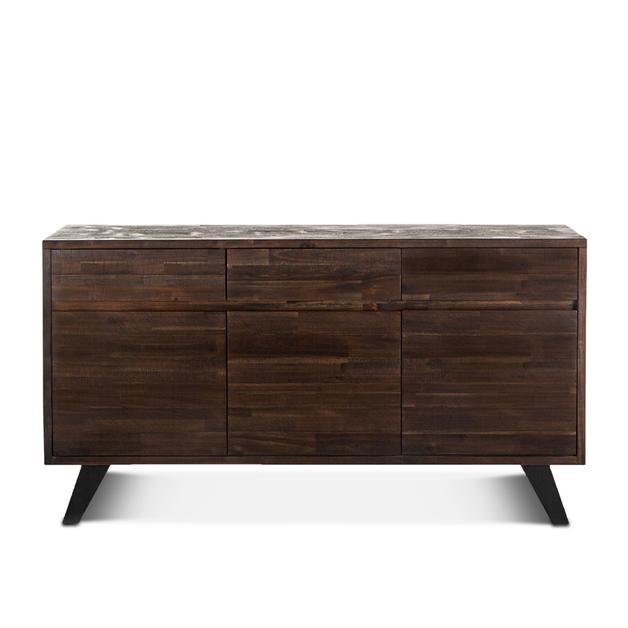 Urban Loft 60-Inch Acacia Wood Sideboard in Dark Brown Finish by Home Trends & Design