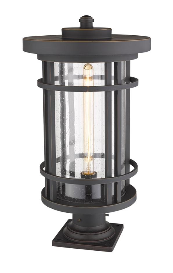 Jordan 1 Light Outdoor Pier Mounted Fixture in Oil Rubbed Bronze Finish by Z-Lite