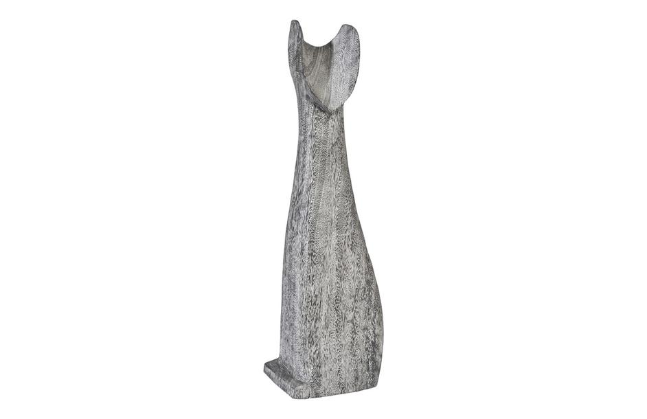 Cat Sculpture, Grey Stone, Large by PHILLIPS COLLECTION