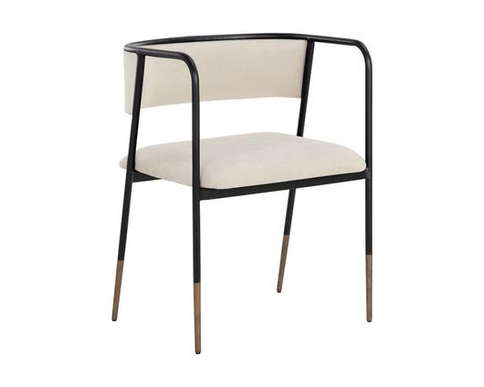 BRENAN DINING ARMCHAIR - ZENITH ALABASTER by Sunpan