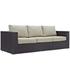 Minerva Outdoor Patio Sofa In Espresso Beige by Modway Furniture