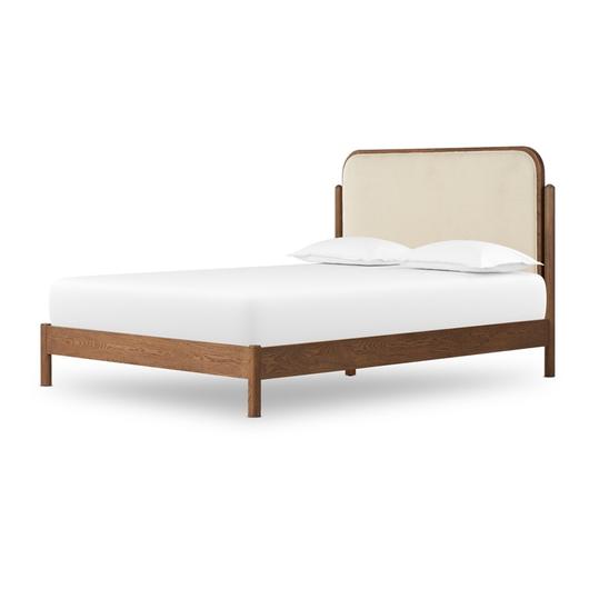 Caroline Bed In Smoked Oak In King by FOUR HANDS