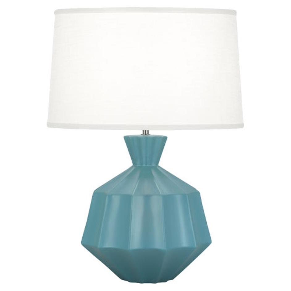 Matte Steel Blue Orion Table Lamp by Robert Abbey
