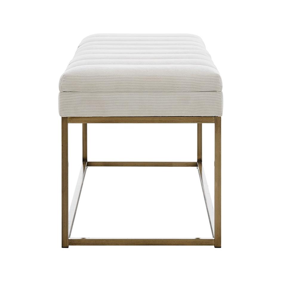 Darius Fabric Bench In Montello White by New Pacific Direct