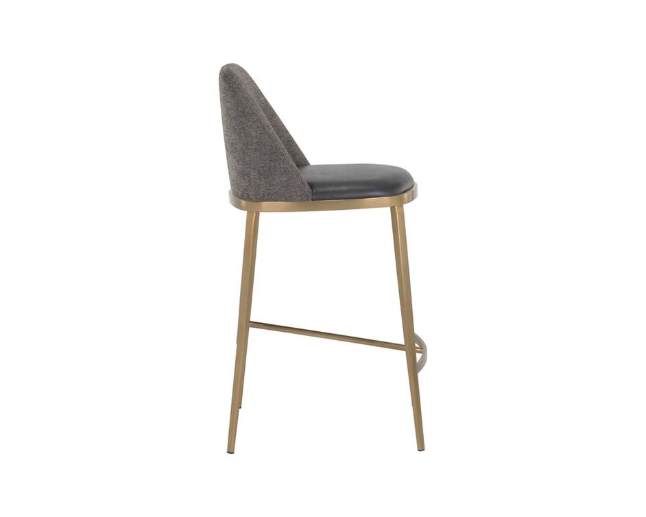 DOVER COUNTER STOOL - BRAVO PORTABELLA / SPARROW GREY by Sunpan