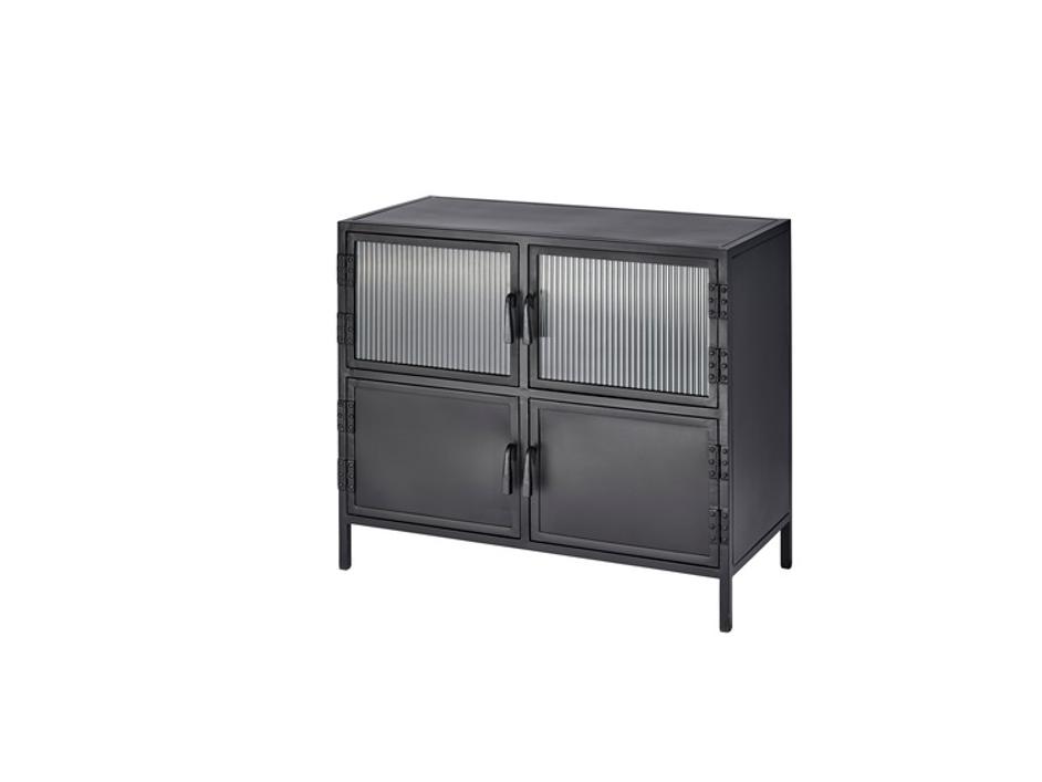  Vitrino 4 Door Iron Side Table by Jamie Young