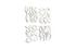 Vine Wall Tile, Matte White, Set of 4 by Phillips Collection
