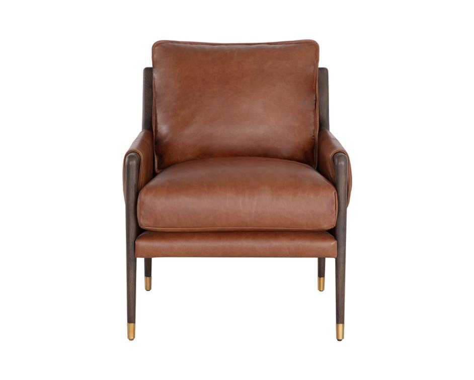 MAUTI ARMCHAIR - BROWN - SHALIMAR TOBACCO LEATHER by Sunpan
