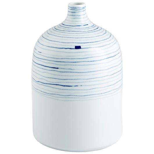 Whirlpool Vase in Blue and White by Cyan Design