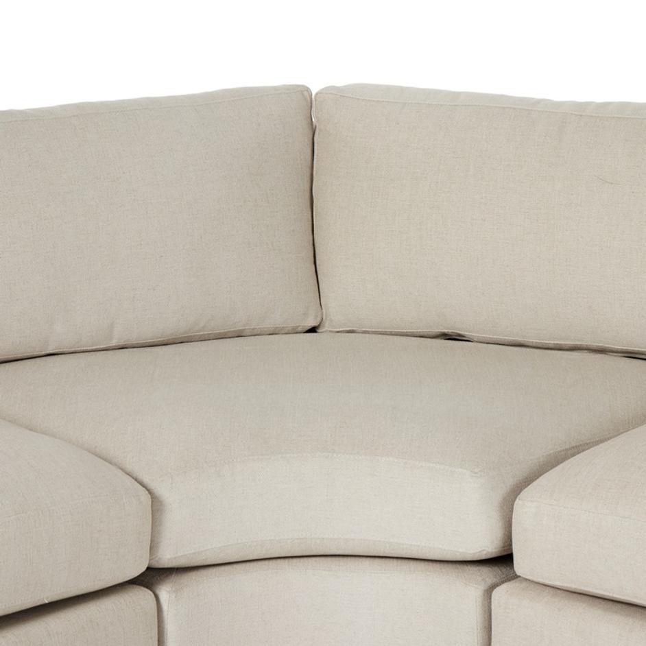 Albany 3Pc Sectional In Alcott Fawn by FOUR HANDS