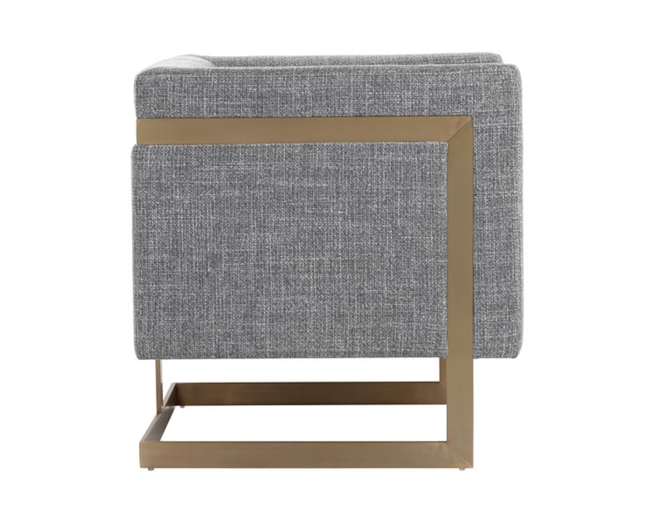 YVETTE ARMCHAIR - GOLD - CHACHA GREY by Sunpan