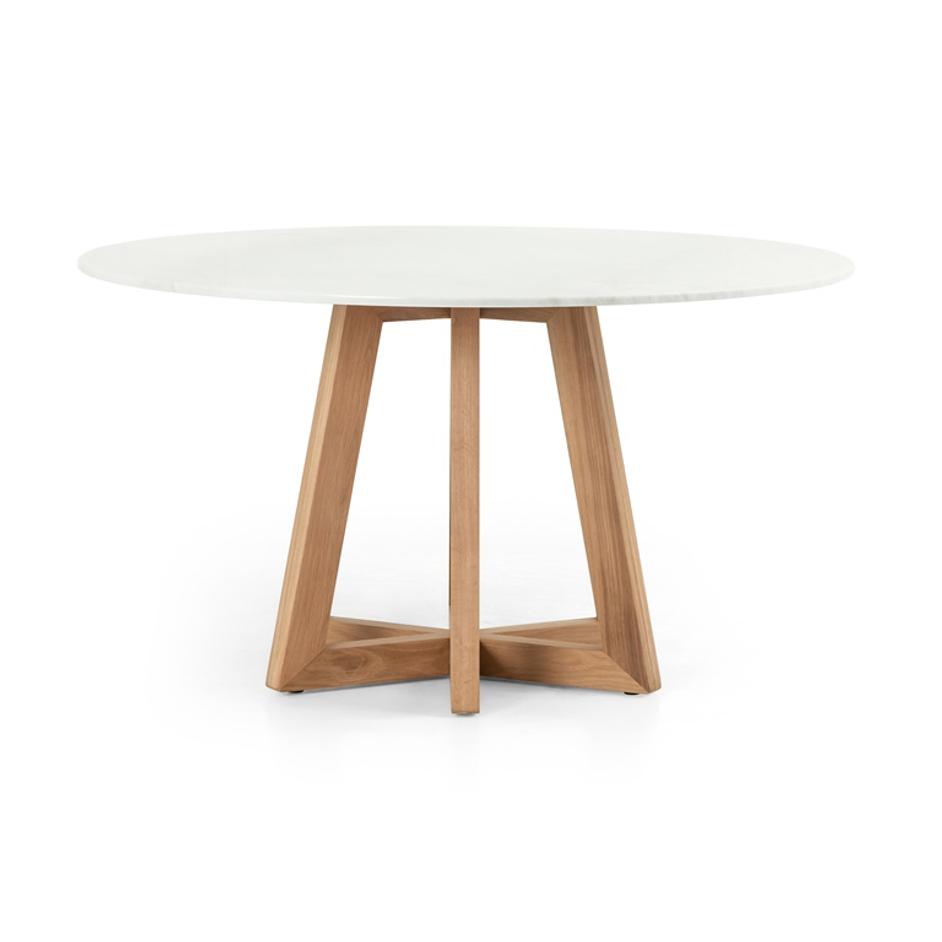 Creston Dining Table-White Marble by FOUR HANDS