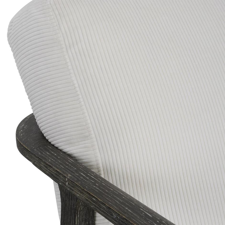 Brunei White Accent Chair by Uttermost
