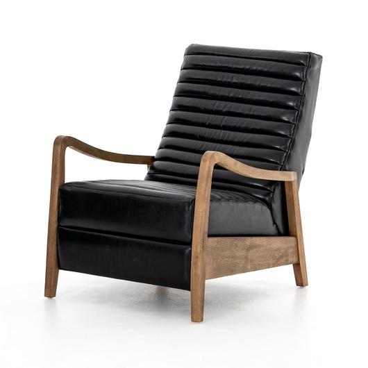 Chance Recliner In Dakota Black by FOUR HANDS
