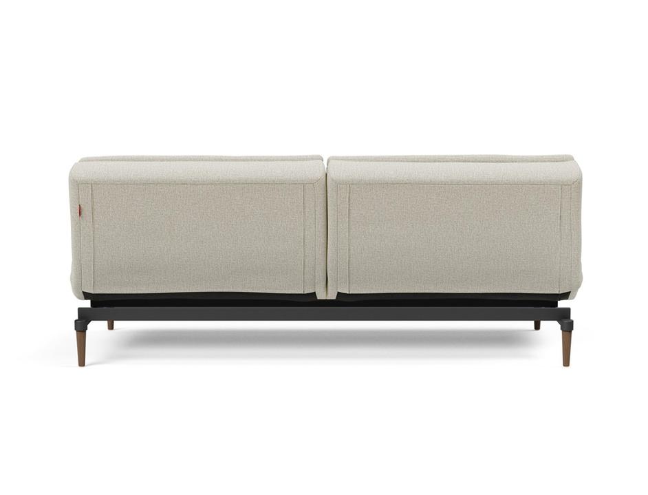 DUBLEXO SLEEPER SOFA in MIXED DANCE NATURAL FABRIC WITH Dark Wood LEGS 527 by INNOVATION USA